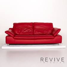Entdecke jetzt dein 3 sitzer sofa und richte dich komplett mit unseren gebrauchten designermöbeln ein. Willi Schillig Leather Sofa Set Red 1x Three Seater 1x Loveseat 1x Stool Ebay
