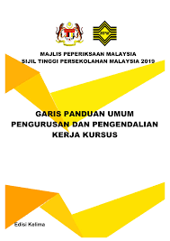 Majlis peperiksaan malaysia (mpm) yang ditubuhkan pada 1 februari 1980 di bawah akta majlis peperiksaan malaysia akta 225 ialah majlis perasmian penubuhan mpm telah disempurnakan oleh menteri pelajaran malaysia pada ketika itu, iaitu yb dato' musa bin hitam pada 22 april 1980. Garis Panduan Umum Pengurusan Dan Pengendalian Kk Edisi 5 Manuskrip 1 Membalik Buku Halaman 1 24 Pubhtml5