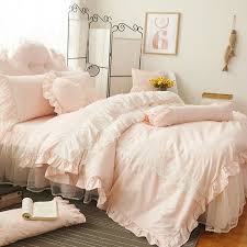 Light Pink And White Vintage Victorian Lace Attached Dust Ruffle Elegant Romantic Girls Princess Twin Full Queen Size Bedding Sets Hipsterbedding Com