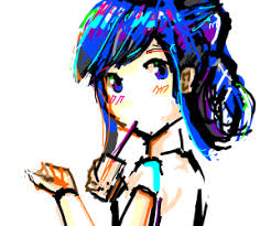 She is the heir to the capsule corporation empire and the daughter of a great now this is one cute blue haired girl. Cute Anime Girl With Multicolored Blue Hair Drawception