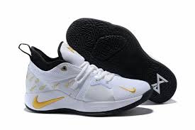 Black And Gold Nike Basketball Shoes Men S Pg 2 White Gold Black Basketball Shoes Black And Gold Sneakers Nike Shoes For Boys Womens Basketball Shoes