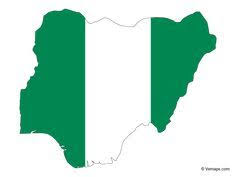 Flag Map Of Nigeria Free Vector Maps Map Of Nigeria Map Vector Vector Free