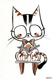 Reading Cat One Of The Free Drawing For A Sticker Pack Order Get Them Here Cute Art Animal Illustration Drawings