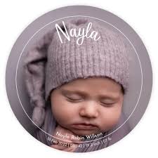 Custom Baby Birth Photo Dot