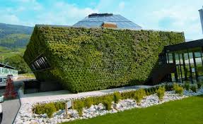 Une Toiture Vegetalisee Realisee Par Optigrun Toit Vert Vegetalisation De Toitures Vegetalisation De Facades Bacs A Plan Toit Vert Mur Vert Vegetalisation