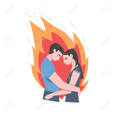 Browse millions of popular free fire wallpapers and ringtones on zedge and personalize your phone to suit you. Love Fire Burning Romantic Couple Embracing Cartoon Style Vector Royalty Free Cliparts Vectors And Stock Illustration Image 157982585