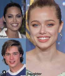 Angelina jolie and her daughter.