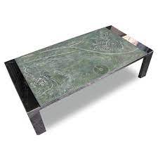 1950s work 90cm wide 44 cm deep 46 cm high Contemporary Coffee Table Paisaje De La Memoria Iii Ici Et La Stainless Steel Engineered Stone Stainless Steel Base