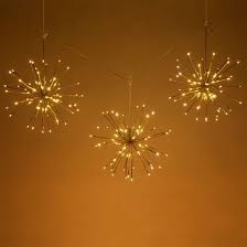 Gold Starburst Lighted Branches With Warm White Led Twinkle Lights 3 Pc Christmas Lights Etc Starburst Light Gold Starburst Twinkle Lights