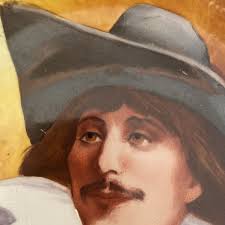 Antique CORONET LIMOGES Signed L COUDERT Portrait Cavalier