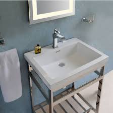 16 inch depth bathroom vanity. Bathroom Vanities South Beach Stainless Steel Vanity Console For 21 Tribeca Sink In Black Polished Or Satin Stainless Steel And Satin Nickel By Empire Industries Kitchensource Com