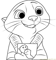 Click here to download the printable disney coloring sheet. Mrs Otterton Coloring Page For Kids Free Zootopia Printable Coloring Pages Online For Kids Coloringpages101 Com Coloring Pages For Kids