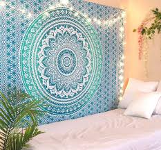 Top customer reviews highest price lowest price. Amazon Com Madhu International Green Ombre Mandala Tapestry Hippie Cotton Tapestries Psychedelic Indian Traditional Wall Decor Tapestry Bohemian Wall Hangings Queen Size Tapestry For Living Room Dorm Decor Home Kitchen