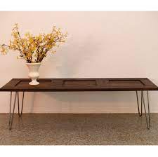 Our lacquer finish with light and dark tones allows for the wood's natural grain to show. Turn An Old Door Into A Mid Century Coffee Table The Craftsman Blog