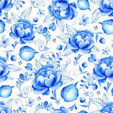 Maybe you would like to learn more about one of these? China Blue Flowers By Kate Rina Folk Art Flowers Flower Art Floral Watercolor