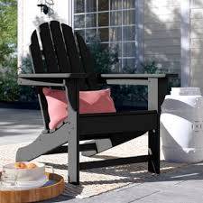 Constructed of genuine polywood lumber, a proprietary blend of plastics which includes recycled sit back and unwind in the nautical curveback adirondack chair, a spacious chair featuring curved back slats and. Black Modern Contemporary Adirondack Chairs You Ll Love In 2021 Wayfair