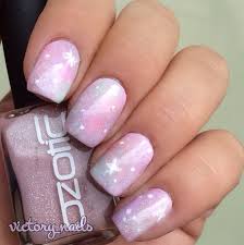 Show it to your manicurist to recreate! Pastel Galaxy Nail Art By Nicole Nailpolis Museum Of Nail Art