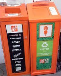Recycling Programs Eco Options At The Home Depot Recycling Green Cleaning Supplies Fluorescent Light Bulb