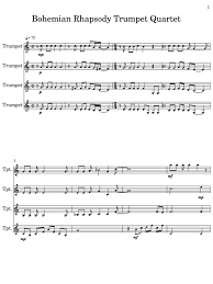 Licensed to virtual sheet music® by hal leonard® publishing company. Bohemian Rhapsody Trumpet Quartet