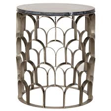 Noir Mina Silver Side Table Laylagrayce Side Table Silver Side Table Accent Table