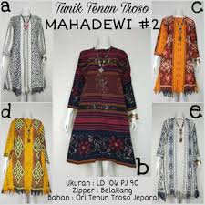 Model gamis tenun troso kombinasi. Model Gamis Kain Troso Pigura