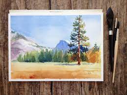 The signature and title will be added per order, so that's not shown in the photo. Watercolor Landscape Painting 5 Step Tutorial Craftsy