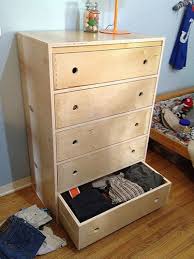 Slotted interlocking drawer organizers these drawer organizers from the container store would be a deep drawer organizers these are a great, long fit to loosely store items like neck ties. Plywood Dresser Furniture Projects Diy Dresser Plans Diy Furniture