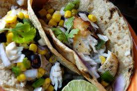 Repeat to assemble remaining tacos. Grilled Fish Tacos With Corn Salsa So Hungry I Could Blog