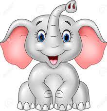 Vector Illustration Of Cartoon Cute Baby Elephant Isolated On Elephant Clip Art Cute Elephant Cartoon Cute Baby Elephant