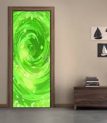 Rick Morty Portal Personalized Name Door Wrap Decal Removable Sticke Decalz Co