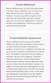 The Apache Wedding Blessing Long And Short Versions Wedding Prayer Wedding Blessing Wedding Readings