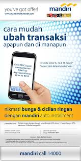 Pengalaman saya sendiri menggunakan kartu kredit bank mandiri hingga saat ini cukup baik dan tidak pernah mengalami masalah. Http Promokartumandiri Blogspot Com 2014 02 Mandiri Auto Installment Ubah Transaksi Html
