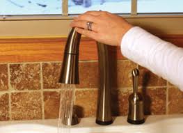 a touch activated kitchen faucet
