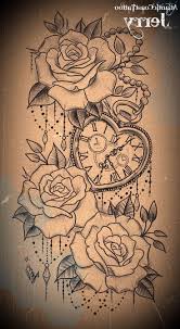 Furthermore, rose tattoo designs are extremely flexible and can work on most body parts, including the arm, forearm, sleeve, chest, hand, back, wrist, thigh, neck, shoulder and leg. Heart Shaped Pocket Watch And Rose Tattoo Design Now New Gt The Cute Shoulder Tattoos Waist Tattoos Rose Tattoo Design