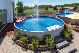 Check Out The Variety Of Outdoor Pools At Our Joliet Il Store Above Ground Pool Landscaping Backyard Pool Landscaping Backyard Pool
