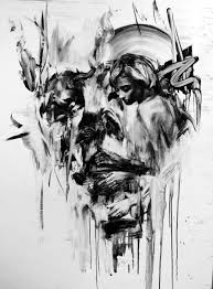 Black And White Portrait Painting Abstract Dynamic Paintings Reflect Dark Complexities Of The Human Psyche Artistic Odyssey Dynamic Painting French Paintings French Artwork
