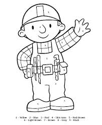 Color By Numbers Page Print Your Free Color By Numbers Page At Allkidsnetwork Com Bob The Builder Coloring Books Coloring Pages