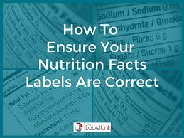 making sure nutrition facts on labels are correct