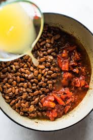 Add beans and chicken broth or water and stir to combine, scraping any burnt pits from the bottom of. Easy Pinto Bean Soup Isabel Eats