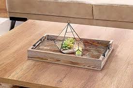 Styling tips for decorating with trays. Large Ottoman Tray With Handles 16 5 X12 Coffee Table Tray Rustic Tray For Ottoman Wooden Trays For Coffee Table Wooden Serving Trays For Ottomans Ottoman Trays Home Decor Farmhouse Tray Pricepulse