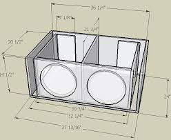This subwoofer box design is for a single 12 subwoofer in a 2.5 cubic ft box tuned to 34hz. 4 12 Subwoofer Box Design 1 Subwoofer Box Design Subwoofer Box Diy Subwoofer Box