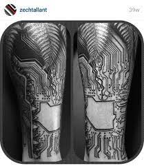 Circuit Board Tattoo Circuit Board Tattoo Electronic Tattoo Computer Tattoo