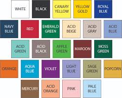 Cottonseed T Shirts Cottonseed 500 T Shirt Color Chart