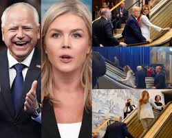 BREAKING: Governor Tim Walz hilariously trolls MAGA Press Secretary  Karoline Leavitt over her boss's humiliating escalator scandal at the  United Nations yesterday — says that it's a "miracle" that Trump even  managed