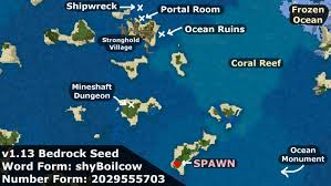 Top 5 minecraft island seeds for the bedrock edition. Spawn Near Island Village With Exposed Underwater Stronghold More Seed Minecraft Pe Seeds