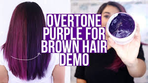 You can color your hair in the shower. Overtone Purple For Brown Hair Deep Treatment Demo Youtube