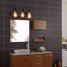 We carry the best selection of bathroom light at the lowest prices, including vanity lighting, bathroom sconces, and bath bars. Elibbren Retro Style Industrial Bathroom Vanity Light 3 Lights Elibbren Vintage Matte Black Wall Sconce With Caged E26 Base Farmhouse Bathroom Wall Light Fixture For Bathroom Vanity Pricepulse