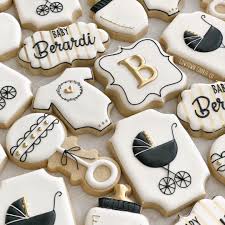 Black And White Baby Shower Cookies Cowtown Cookie Co On Instagram Black And White For Baby Berardi In 2020 Baby Shower Cookies Neutral Baby Cookies Baby Boy Cookies