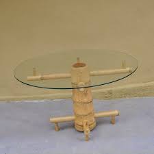 Furniture Glass Top Bamboo Coffee Table Moveis De Bambu Planos De Moveis