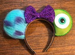 Mike And Sully Monsters Inc Inspired Mouse Ears Etsy In 2021 Diy Mickey Ears Diy Mickey Mouse Ears Disney Mickey Ears